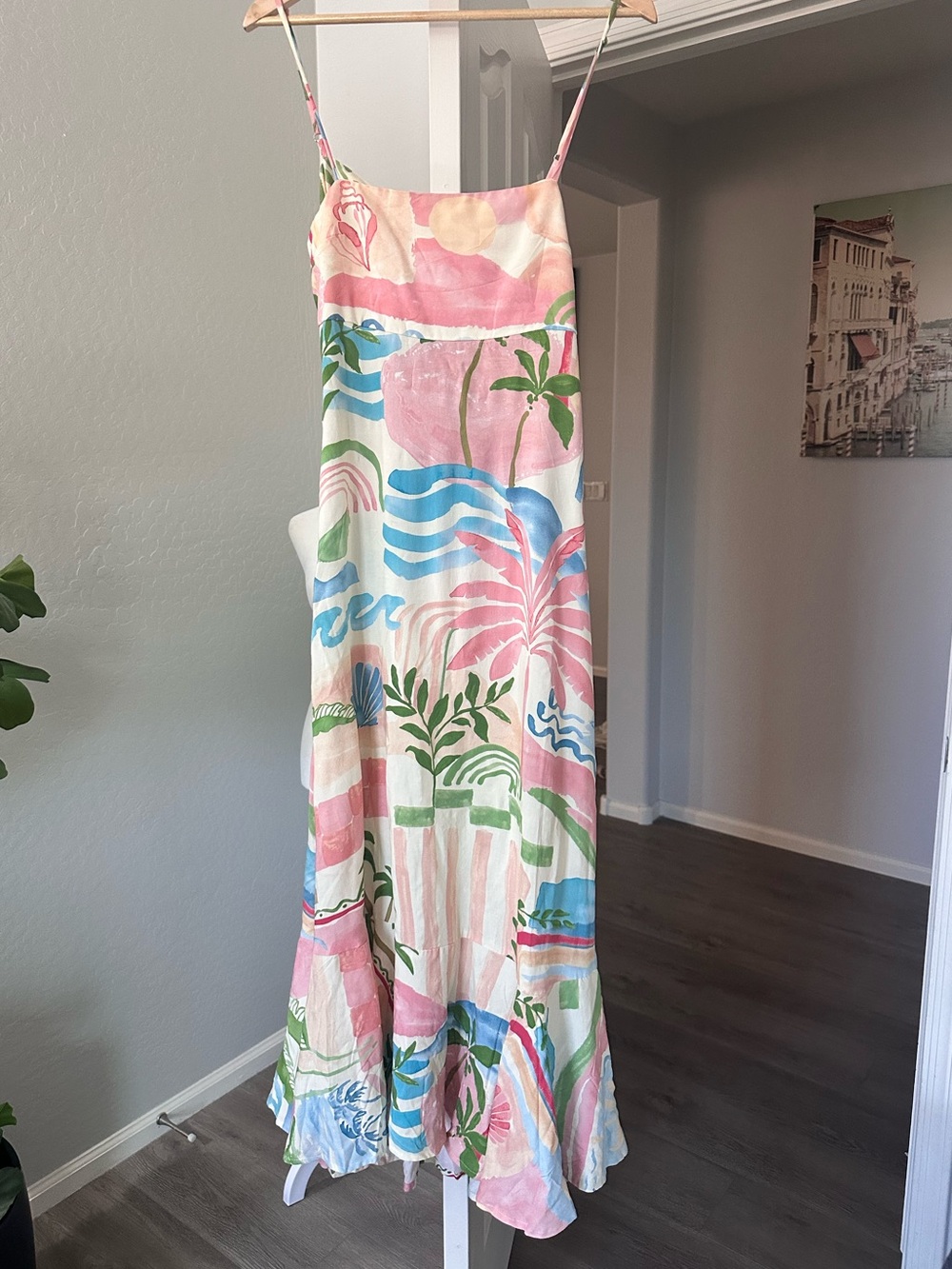 Paper Heart Coastal
Sleeveless Coastal Landscape
Print Maxi SZ S - Picture 3 of 4